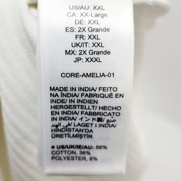 The Drop Womens White Sleeveless Ribbed Midi Dress Size XXL Cotton Blend - Picture 14 of 14